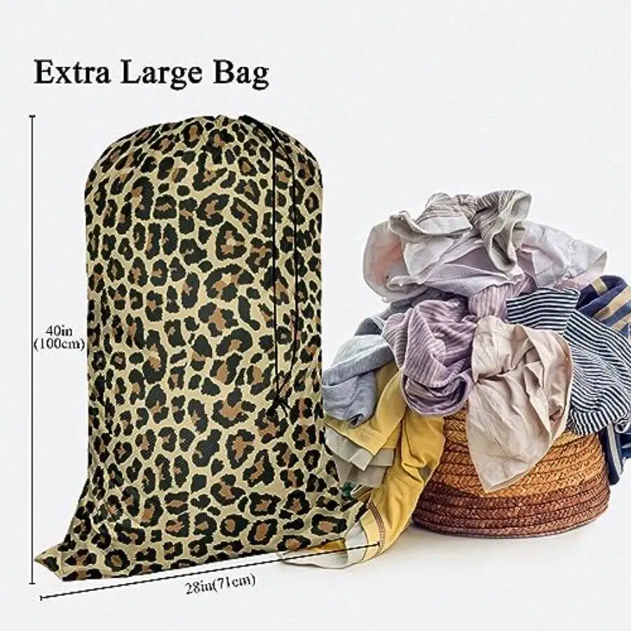 Leopard Pattern Design Extra Large Travel Laundry Bag Rip-Stop Dirty Clothes With Drawstring Cheetah Skin Foldable Laundry Bag
Leopard Pattern Design Extra Large Travel Laundry Bag Rip-Stop Dirty Clothes With Drawstring Cheetah Skin Foldable Laundry Bag