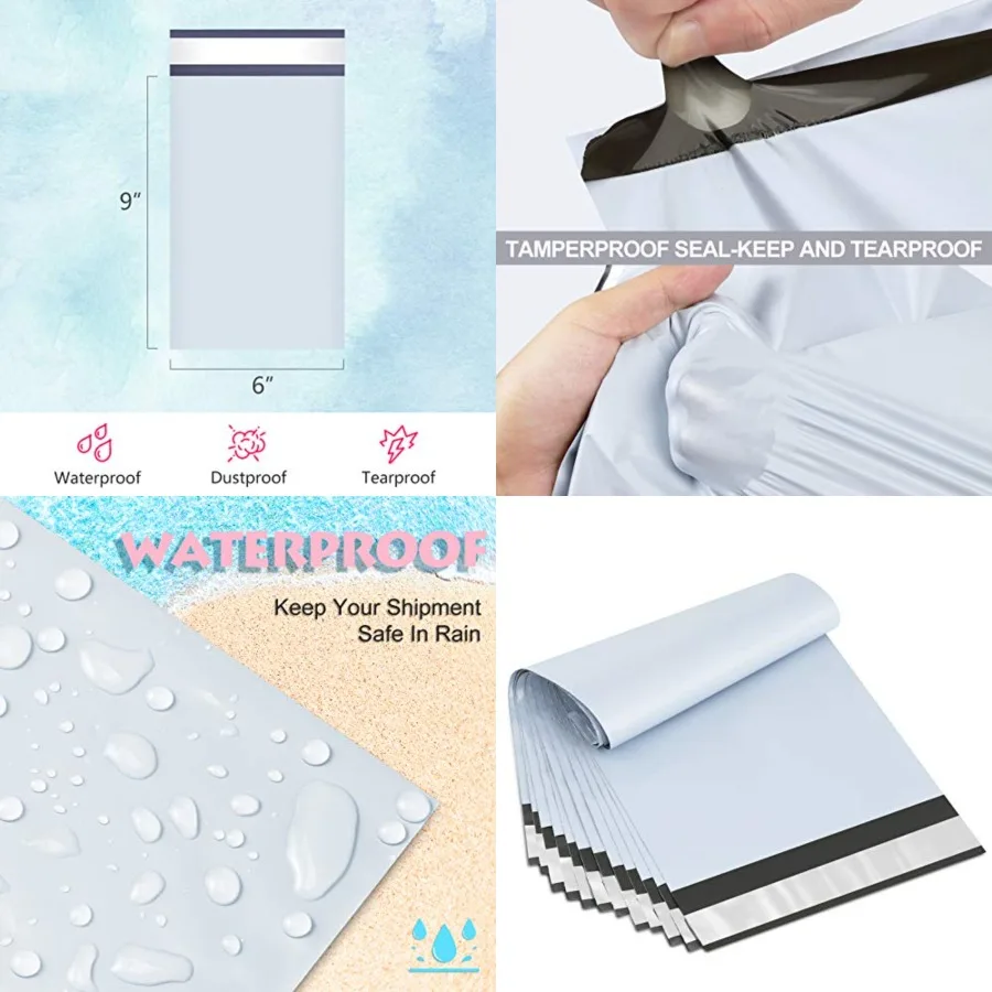 Poly Mailers 6x9 Inch 200 Pack Mini #1 Shipping Bags Strong Mailing Envelopes Thick Self Seal Adhesive Waterproof and Tear Proo
Poly Mailers 6x9 Inch 200 Pack Mini #1 Shipping Bags Strong Mailing Envelopes Thick Self Seal Adhesive Waterproof and Tear Proo