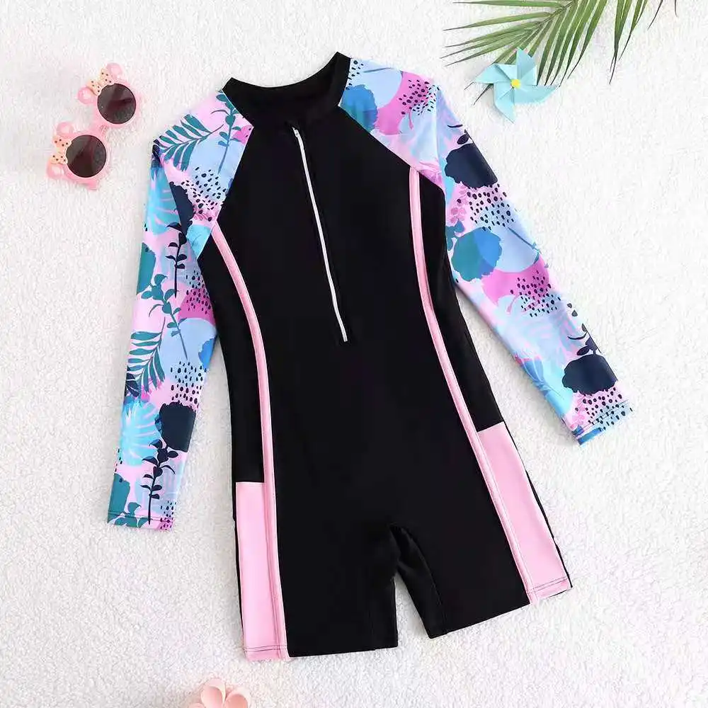 Детский купальник для девочек, цельный, с длинными рукавами, для детей 7-12 лет, летняя пляжная одежда, купальный костюм, боди для водных видов спорта
Детский купальник для девочек, цельный, с длинными рукавами, для детей 7-12 лет, летняя пляжная одежда, купальный костюм, боди для водных видов спорта