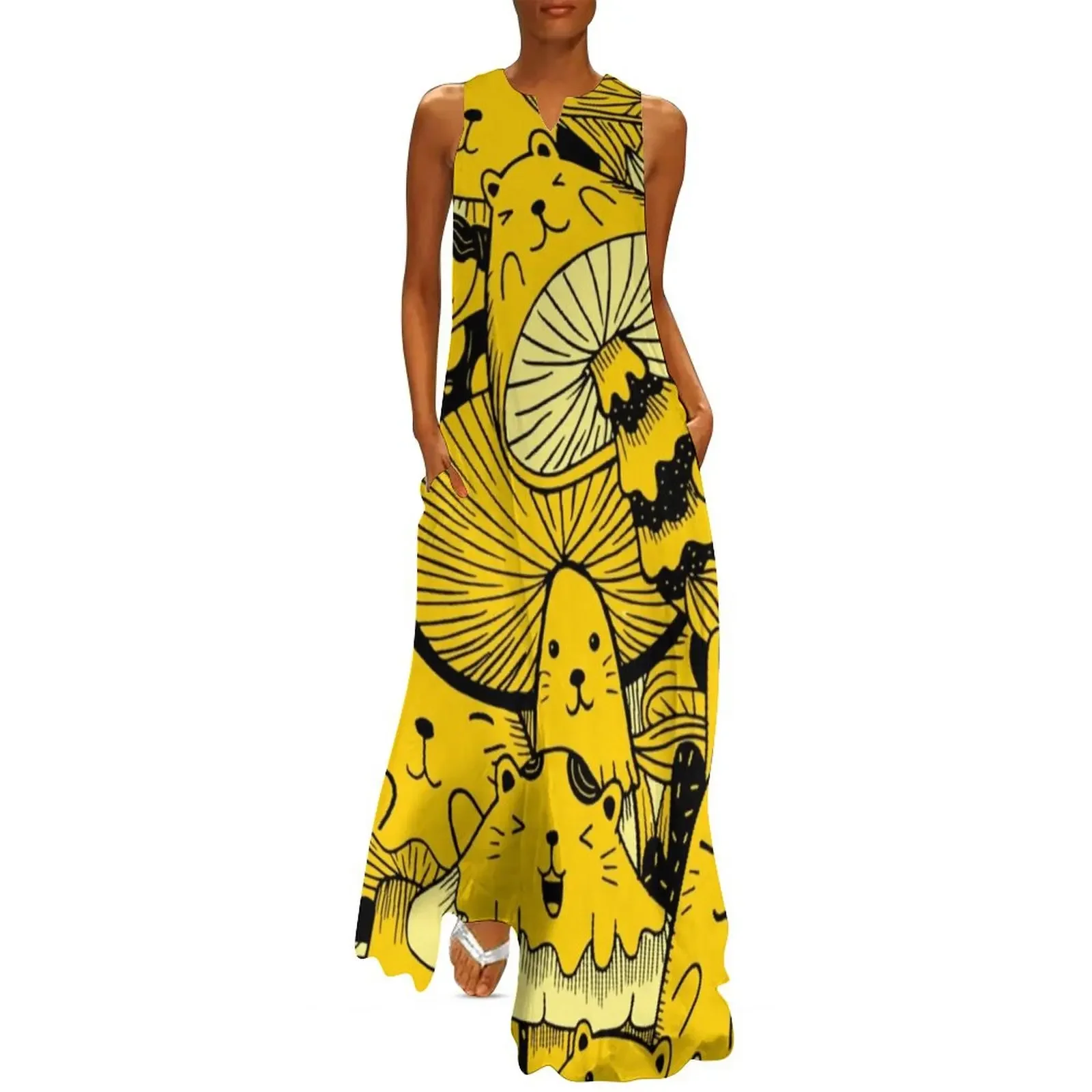 Cat And A Mushroom = MushCat Long Dress Dress woman Women's long dress dresses for womens
Cat And A Mushroom = MushCat Long Dress Dress woman Women's long dress dresses for womens