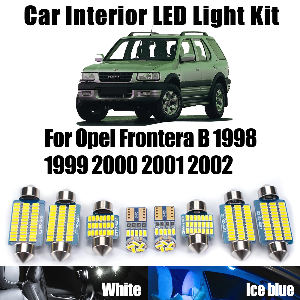12Pcs Canbus For Opel Frontera B 1998 1999 2000 2001 2002 Car Accessories LED Interior Map Dome Light Reading Trunk Bulbs Kit
12Pcs Canbus For Opel Frontera B 1998 1999 2000 2001 2002 Car Accessories LED Interior Map Dome Light Reading Trunk Bulbs Kit