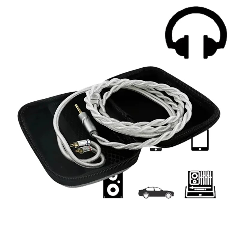 Customizable 1.2M Short Audio Cable with Interchangeable MMCX/0.78/QDC/A2DC Plugs & 610-Core Silver-Plated OFC
Customizable 1.2M Short Audio Cable with Interchangeable MMCX/0.78/QDC/A2DC Plugs & 610-Core Silver-Plated OFC