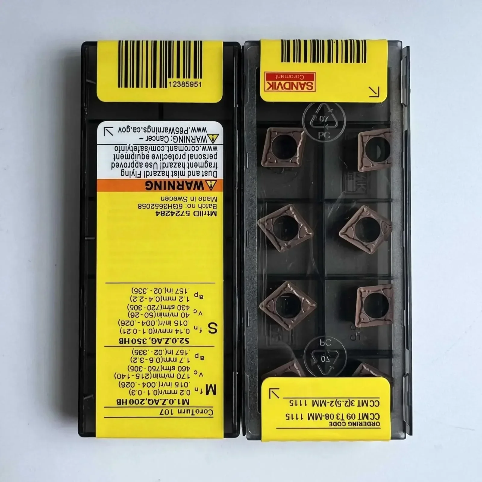 SANDVIK-Coromant / CCMT09T308-MM 1115 / 10 шт.
SANDVIK-Coromant / CCMT09T308-MM 1115 / 10 шт.