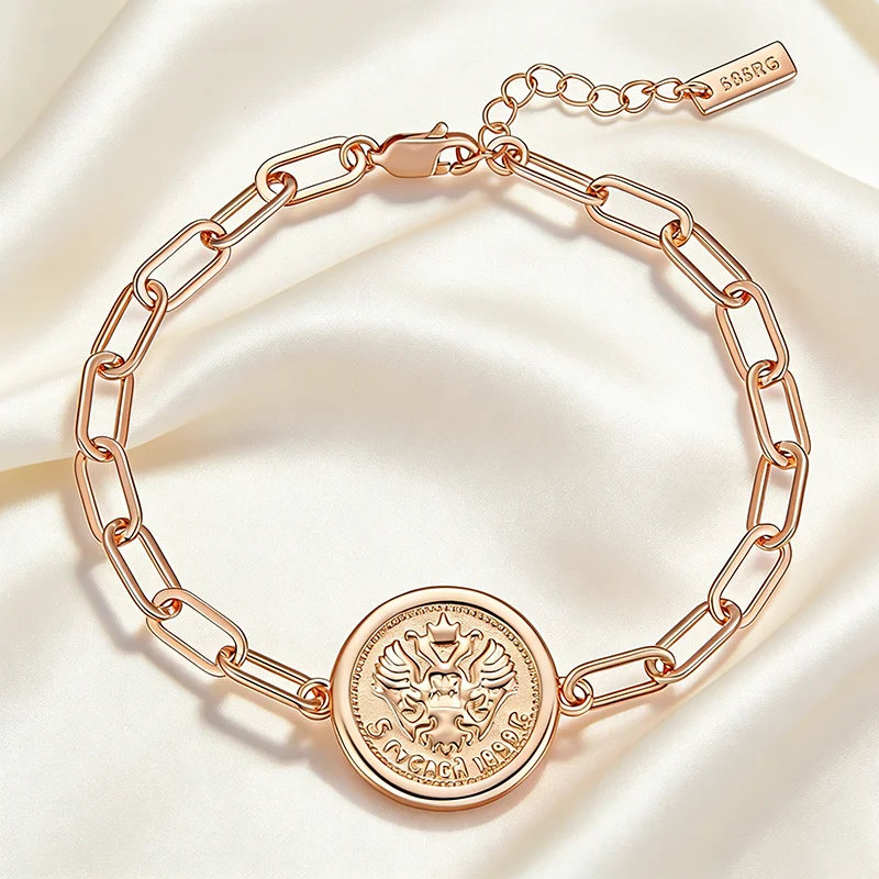 Элегантный браслет Kinel из розового золота 585 пробы с этническим тотемным узором для женщин, модный глянцевый металлический браслет для невесты, на каждый день, изысканные ювелирные украшения, новинка 2026 года
Элегантный браслет Kinel из розового золота 585 пробы с этническим тотемным узором для женщин, модный глянцевый металлический браслет для невесты, на каждый день, изысканные ювелирные украшения, новинка 2026 года