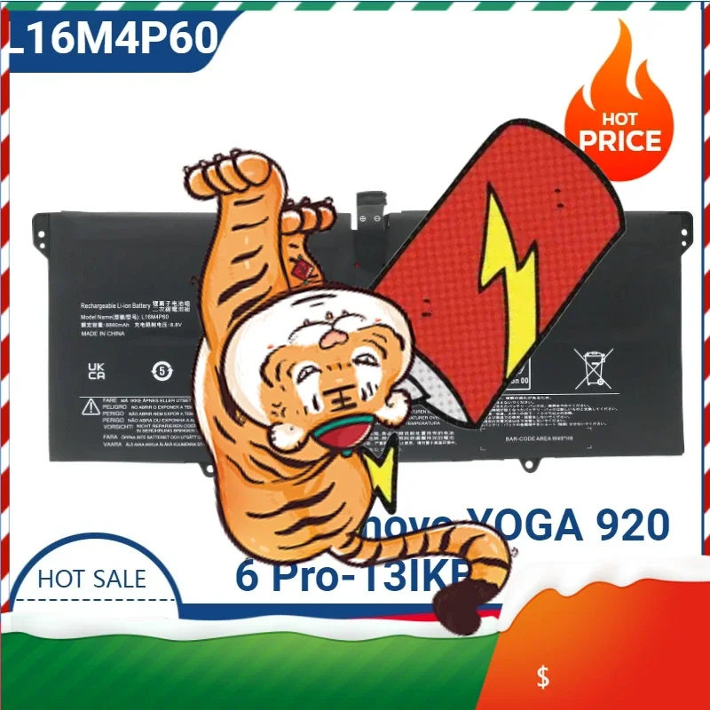 High-quality 7.68V 70Wh Laptop Battery L16M4P60 L16C4P61 for Lenovo YOGA 920 6 Pro-13IKB Yoga 920-13IKB 80Y7002XGE 5B10N01565
High-quality 7.68V 70Wh Laptop Battery L16M4P60 L16C4P61 for Lenovo YOGA 920 6 Pro-13IKB Yoga 920-13IKB 80Y7002XGE 5B10N01565