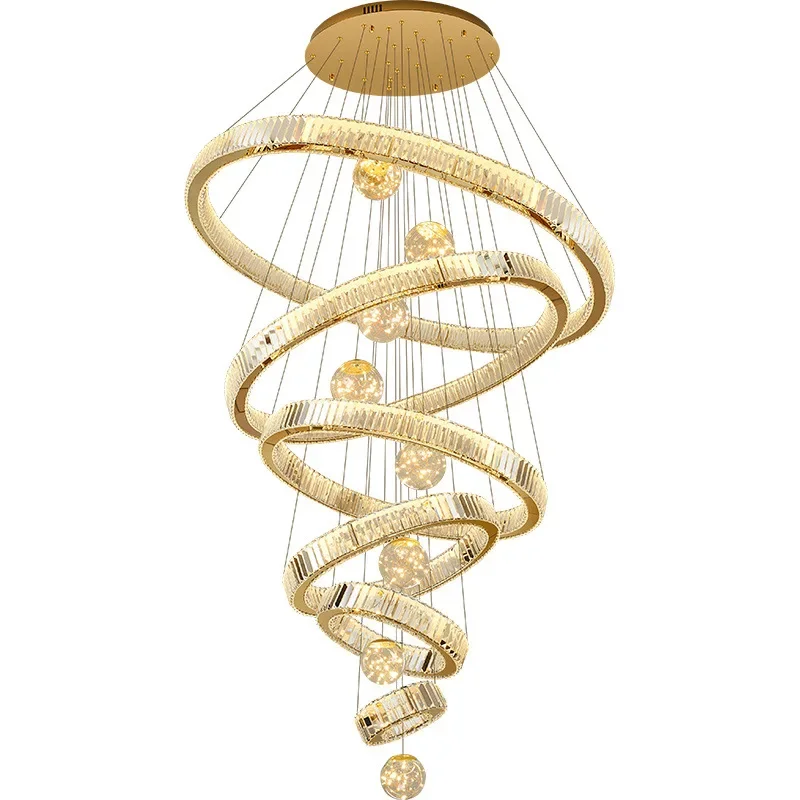 Duplex building hollow chandelier crystal chandelier post-modern light luxury living room crystal lamp
Duplex building hollow chandelier crystal chandelier post-modern light luxury living room crystal lamp