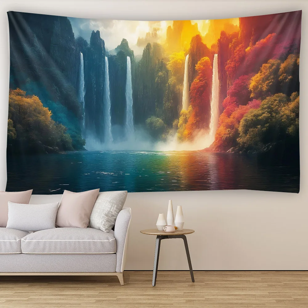 Large Wall Tapestry Beautiful Waterfall Dreamy Forest under Starry Sky Wall Mounted Living Room Bedroom Decor
Large Wall Tapestry Beautiful Waterfall Dreamy Forest under Starry Sky Wall Mounted Living Room Bedroom Decor