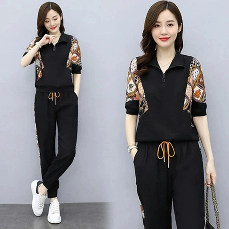 Women's Tracksuit Fashion Pencil Pant Suits 2021 New Summer Leisure Clothing Foreign Style Crop Top Two Piece Set Women Leggings
Women's Tracksuit Fashion Pencil Pant Suits 2021 New Summer Leisure Clothing Foreign Style Crop Top Two Piece Set Women Leggings