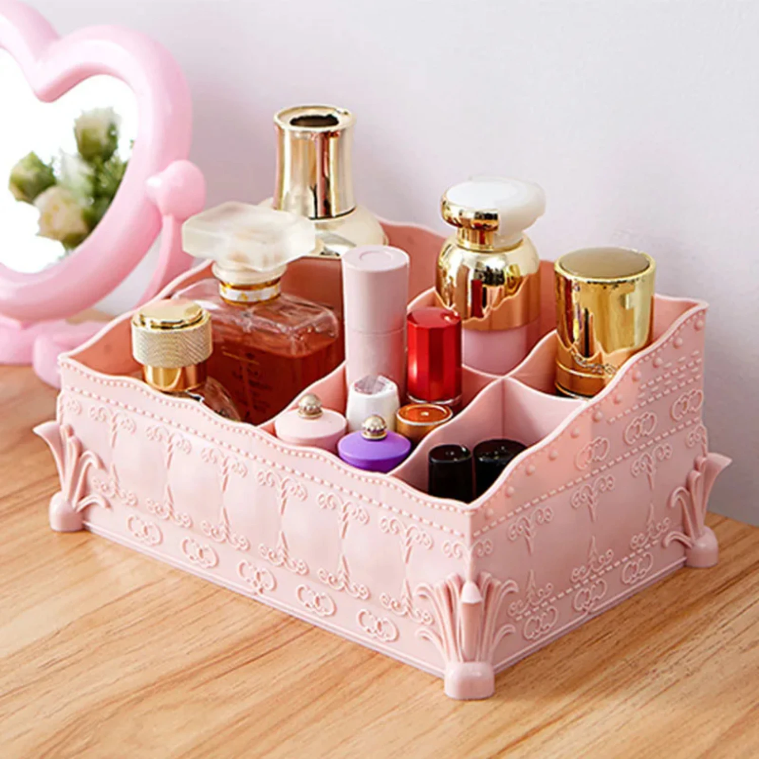 European-Style Cosmetic Storage Box Makeup Organizer Plastic Containers Home Office Storage Multi-Purpose Desktop Accessories
European-Style Cosmetic Storage Box Makeup Organizer Plastic Containers Home Office Storage Multi-Purpose Desktop Accessories