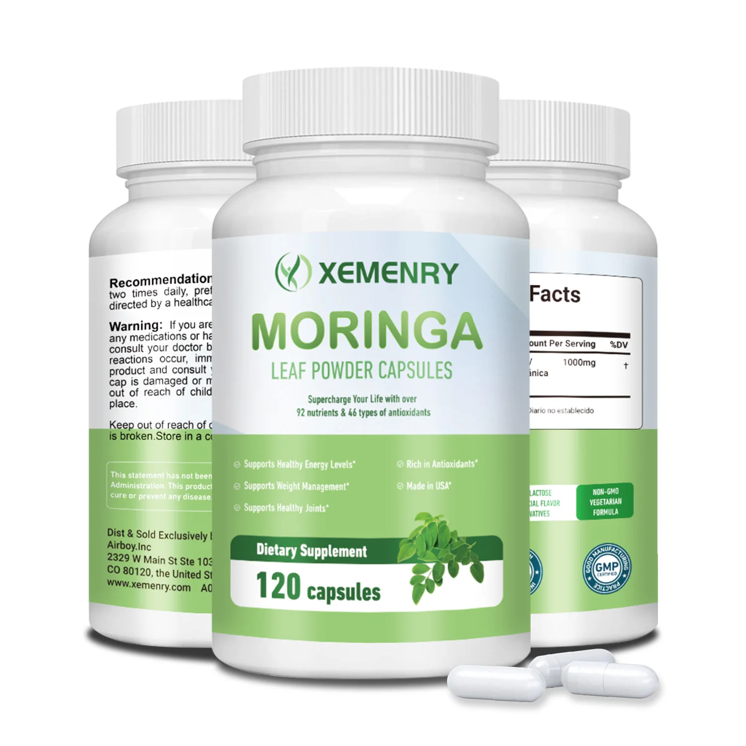 Moringa Capsules - Weight Management, Antioxidant, Cell Repair, Supports Skin and Gut Health, Improves Mood, Enhance Immunity
Moringa Capsules - Weight Management, Antioxidant, Cell Repair, Supports Skin and Gut Health, Improves Mood, Enhance Immunity