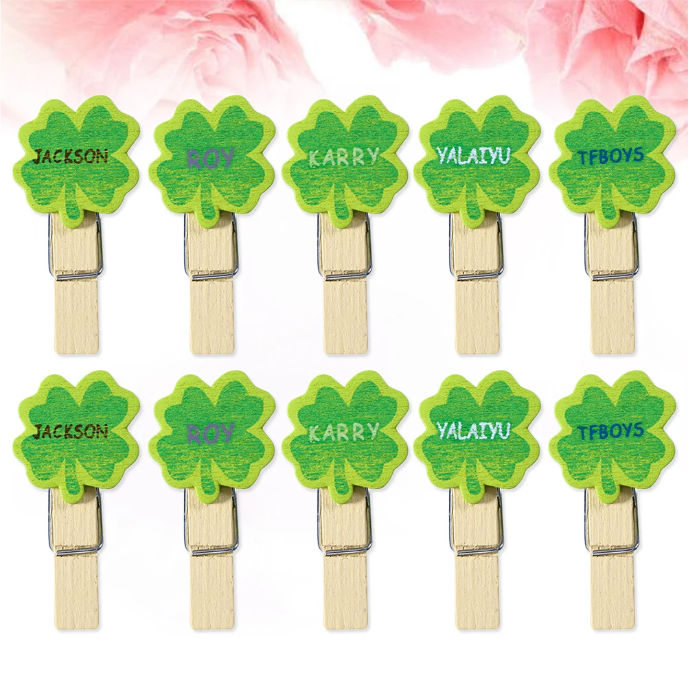 50 Pcs Four Leaf Clover Photo Folder St Patricks Day Crafts Daily Use Mini Clips for Photos Ornaments Wooden
50 Pcs Four Leaf Clover Photo Folder St Patricks Day Crafts Daily Use Mini Clips for Photos Ornaments Wooden