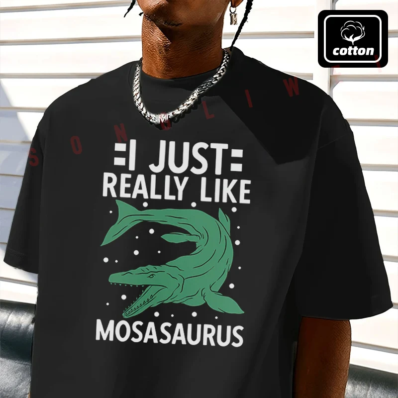 I Just Really Like Mosasaurus Motorcycle T-Shirt Men's Black Cotton TShirt New Summer Casual O-neck Short Sleeve Tees
I Just Really Like Mosasaurus Motorcycle T-Shirt Men's Black Cotton TShirt New Summer Casual O-neck Short Sleeve Tees