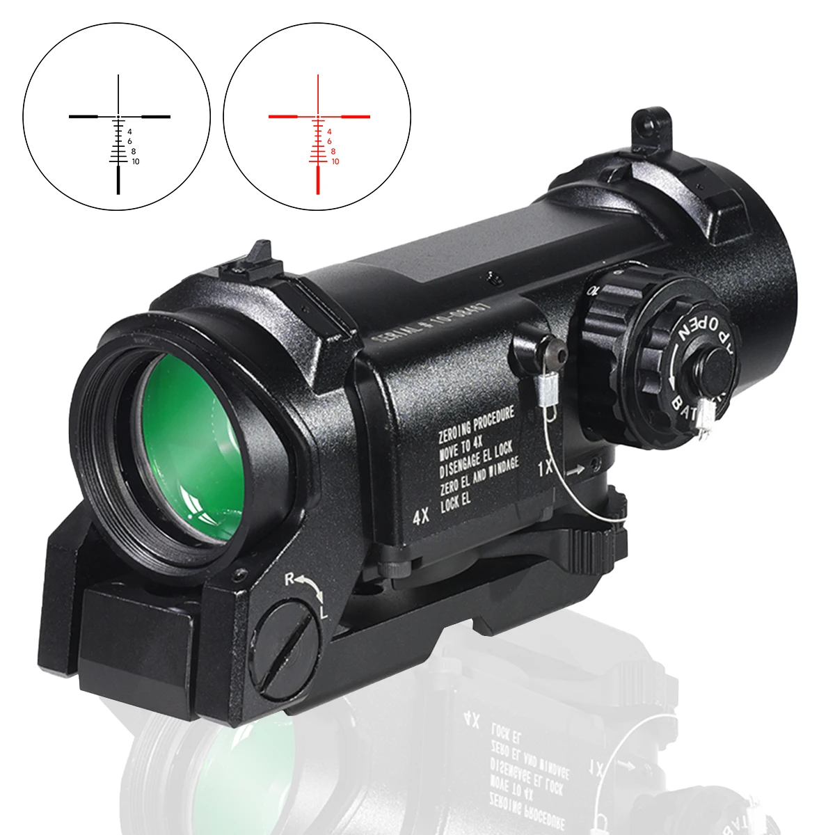 Тактический прицел 1-4X, фиксированный оптический прицел двойного назначения, уличный охотничий прицел с красной точкой, быстросъемный прицел для винтовки
Тактический прицел 1-4X, фиксированный оптический прицел двойного назначения, уличный охотничий прицел с красной точкой, быстросъемный прицел для винтовки