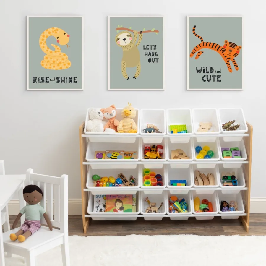 XL Toy Storage Organizer with 20 Colorful Bins for Playroom Bedroom or Nursery - Streamlined Design for Easy Cleanup and Access
XL Toy Storage Organizer with 20 Colorful Bins for Playroom Bedroom or Nursery - Streamlined Design for Easy Cleanup and Access