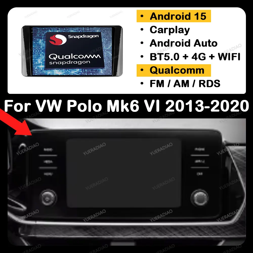 Android 15 Carplay Auto For Volkswagen Polo Mk6 VI 6 2020 2021 2022 Car Radio Multimedia Video Player Head Unit GPS NAVI 4G WIFI
Android 15 Carplay Auto For Volkswagen Polo Mk6 VI 6 2020 2021 2022 Car Radio Multimedia Video Player Head Unit GPS NAVI 4G WIFI