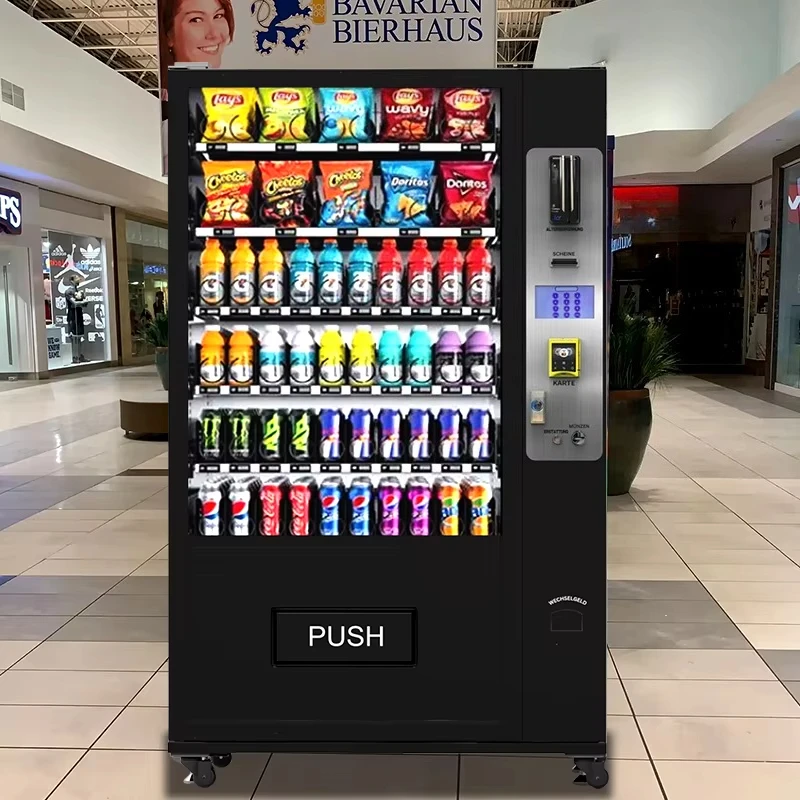 Индивидуальный новый торговый автомат для закусок Maquinas Expendedoras, доставка, проверка возраста, продукты питания, напитки, высокая емкость
Индивидуальный новый торговый автомат для закусок Maquinas Expendedoras, доставка, проверка возраста, продукты питания, напитки, высокая емкость