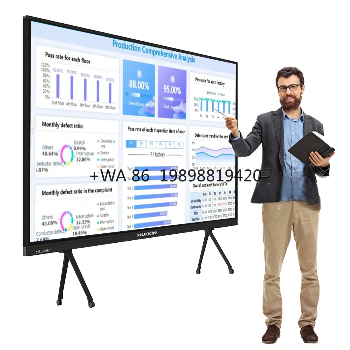 55 Inch Smart Interactive Electronic Whiteboard for Institution Training Video Conference
55 Inch Smart Interactive Electronic Whiteboard for Institution Training Video Conference