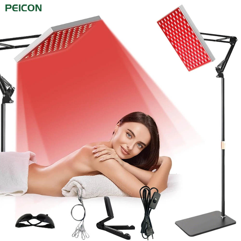 LED Red Light Therapy for Facial Anti Aging Skin Care Body Pain Relief Relaxation Infrared Light Therapy Panel Lamp with Stand
LED Red Light Therapy for Facial Anti Aging Skin Care Body Pain Relief Relaxation Infrared Light Therapy Panel Lamp with Stand