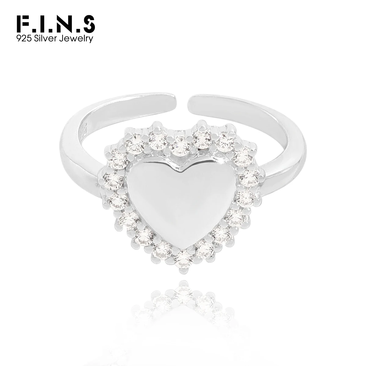 F.I.N.S Original Pure S925 Sterling Silver Zircon Love Heart Ring Luxury Heart-Shaped Open Adjustable Wedding Party Fine Jewelry
F.I.N.S Original Pure S925 Sterling Silver Zircon Love Heart Ring Luxury Heart-Shaped Open Adjustable Wedding Party Fine Jewelry