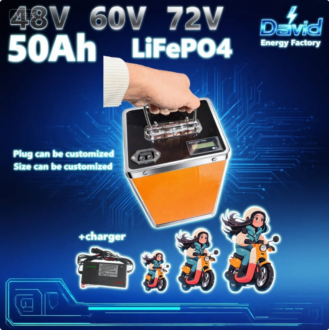 Литиевая батарея LiFePO4 48В 60В 72В 50Ач для электроскутеров, мотоциклов, электрических трициклов, тележек и газонокосилок мощностью 2000Вт, 3000Вт, 5000Вт
Литиевая батарея LiFePO4 48В 60В 72В 50Ач для электроскутеров, мотоциклов, электрических трициклов, тележек и газонокосилок мощностью 2000Вт, 3000Вт, 5000Вт