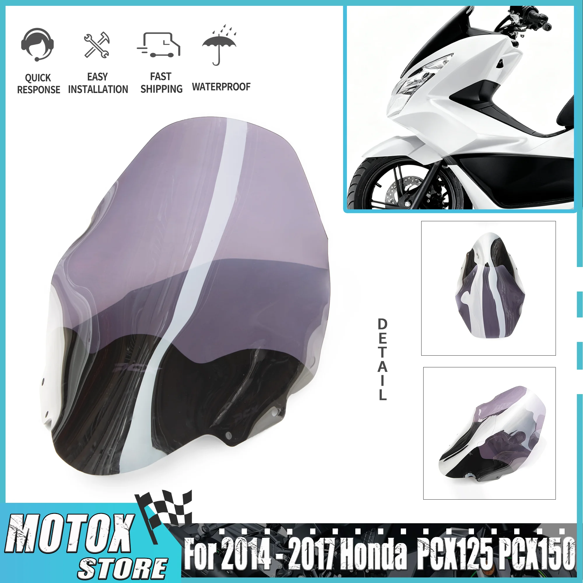 Fit For 2014 - 2017 Honda Motorcycle Accessories PCX125 PCX150 Windscreen PCX 125 PCX 150 2015 2016 Windshield
Fit For 2014 - 2017 Honda Motorcycle Accessories PCX125 PCX150 Windscreen PCX 125 PCX 150 2015 2016 Windshield