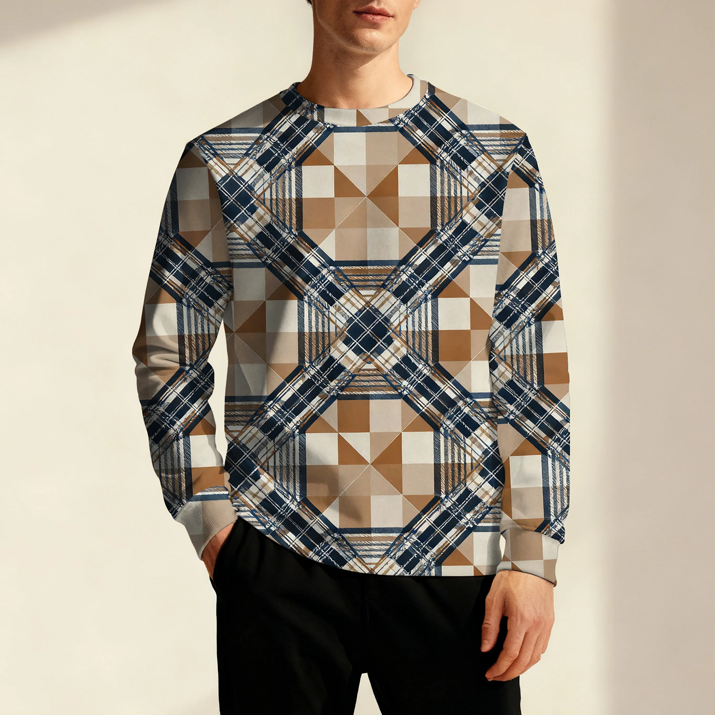 Самая продаваемая мужская толстовка с длинными рукавами на осень и зиму – клетчатый принт, стильная и элитная, идеально подходит для уличной одежды,
Самая продаваемая мужская толстовка с длинными рукавами на осень и зиму – клетчатый принт, стильная и элитная, идеально подходит для уличной одежды,