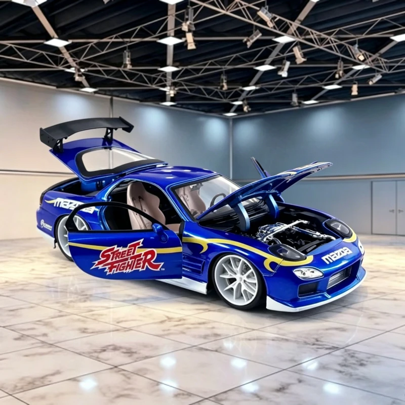 Jada 1:24 1993 RX-7 Sports Car Simulation Alloy Static Car Model Collection Gift Ornament