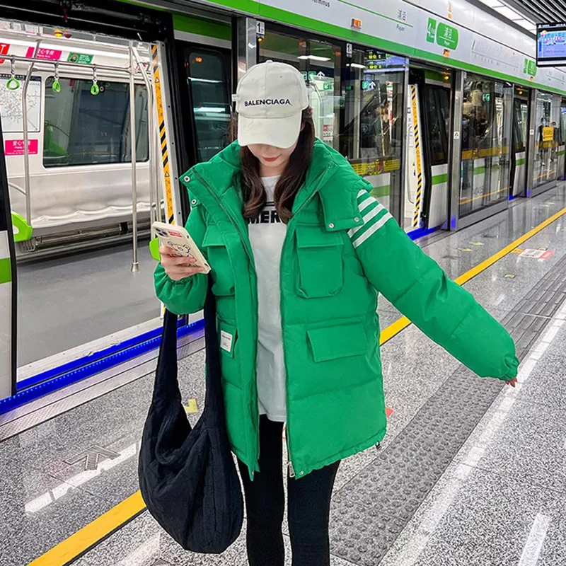 2024 Winter New Women Down Padded Jacket Winter Jacket Loose Thick Warm Cotton Coat Female Hooded Parkas Coat Long Women Outwear
2024 Winter New Women Down Padded Jacket Winter Jacket Loose Thick Warm Cotton Coat Female Hooded Parkas Coat Long Women Outwear
