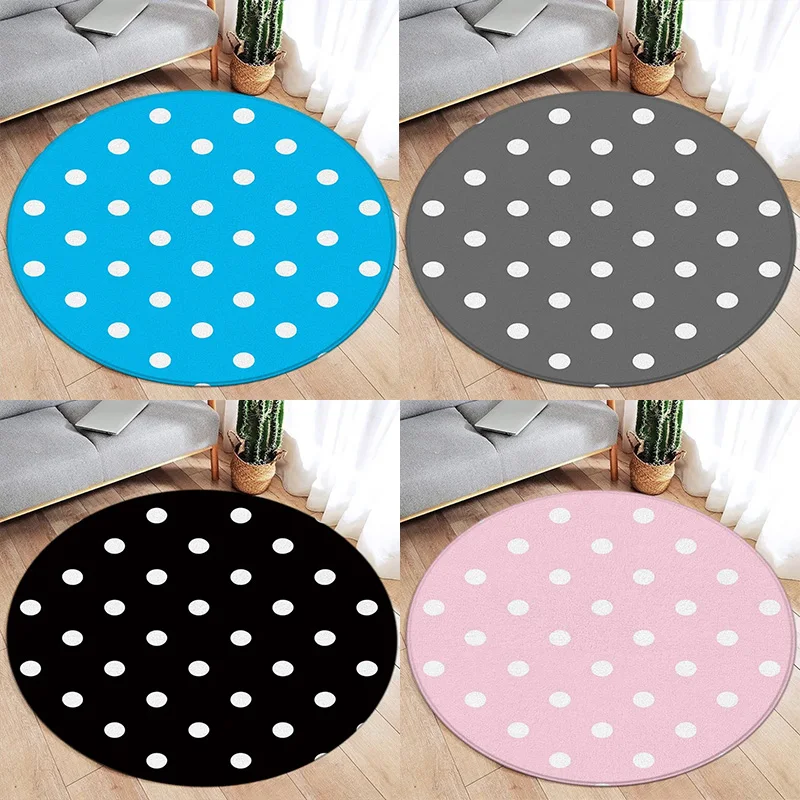 White Dot Black Round Rug Modern Geometric Minimalist Home Living Room Bedroom Decorative Mat
White Dot Black Round Rug Modern Geometric Minimalist Home Living Room Bedroom Decorative Mat