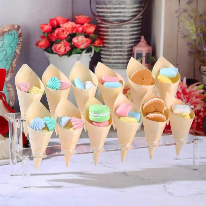 Display Stand Storage Rack Wedding Party Food Baking Tools Trapezoidal Acrylic Ice Cream Cone Dessert Holder Tray Waffle Cone
Display Stand Storage Rack Wedding Party Food Baking Tools Trapezoidal Acrylic Ice Cream Cone Dessert Holder Tray Waffle Cone