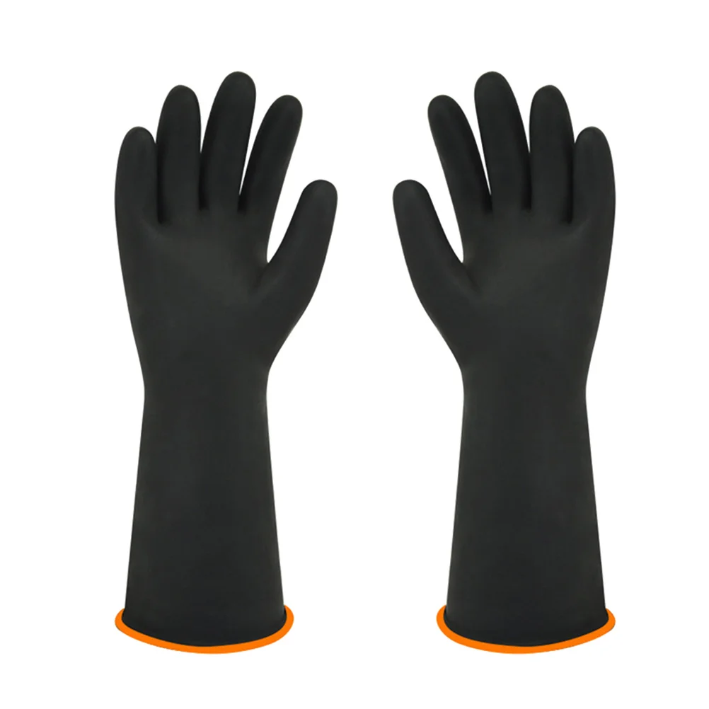 1 Pair 35Cm Black Industrial Rubber Gloves Skid Resistant Heavy Duty Waterproof Oil Acid Alkali Resistant For Kitchen Car
1 Pair 35Cm Black Industrial Rubber Gloves Skid Resistant Heavy Duty Waterproof Oil Acid Alkali Resistant For Kitchen Car