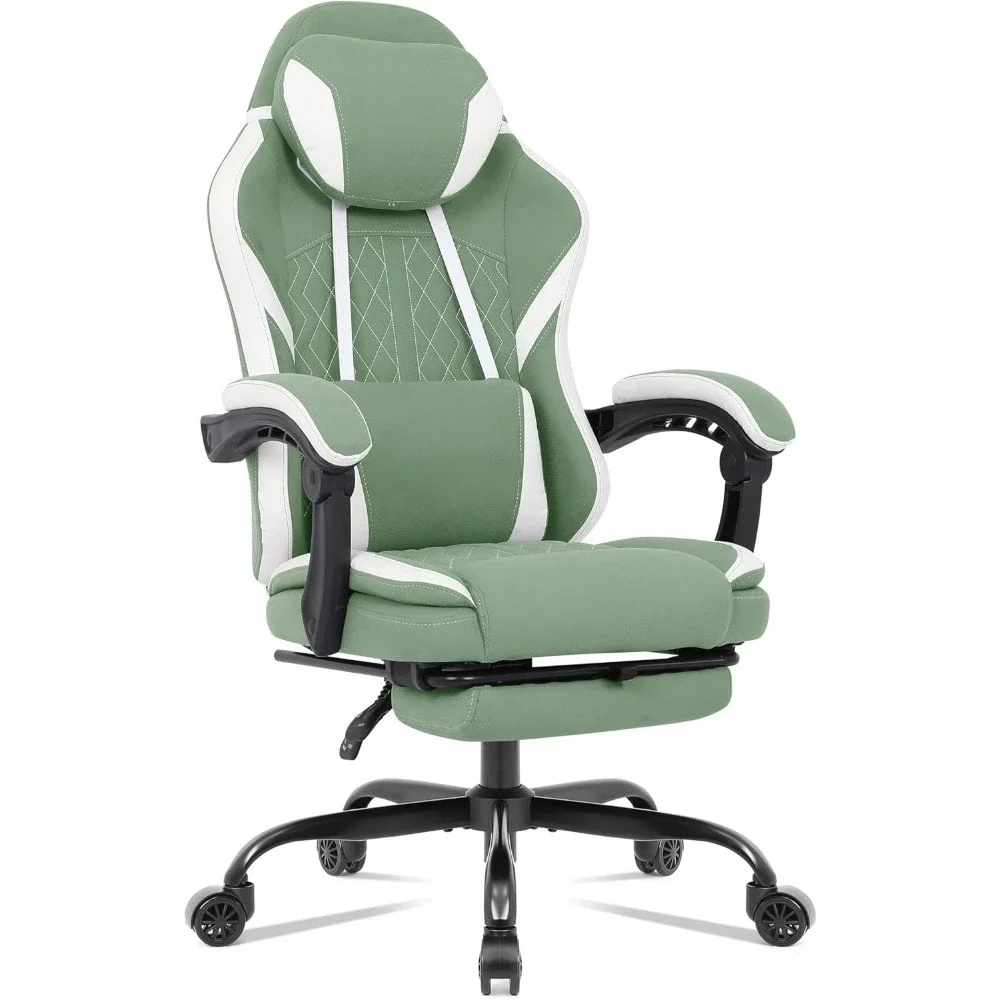 Gaming Chair, Fabric Gamer Chair with footrest for Adults, High Back Ergonomic Computer Game Chair with Adjustable Head
Gaming Chair, Fabric Gamer Chair with footrest for Adults, High Back Ergonomic Computer Game Chair with Adjustable Head