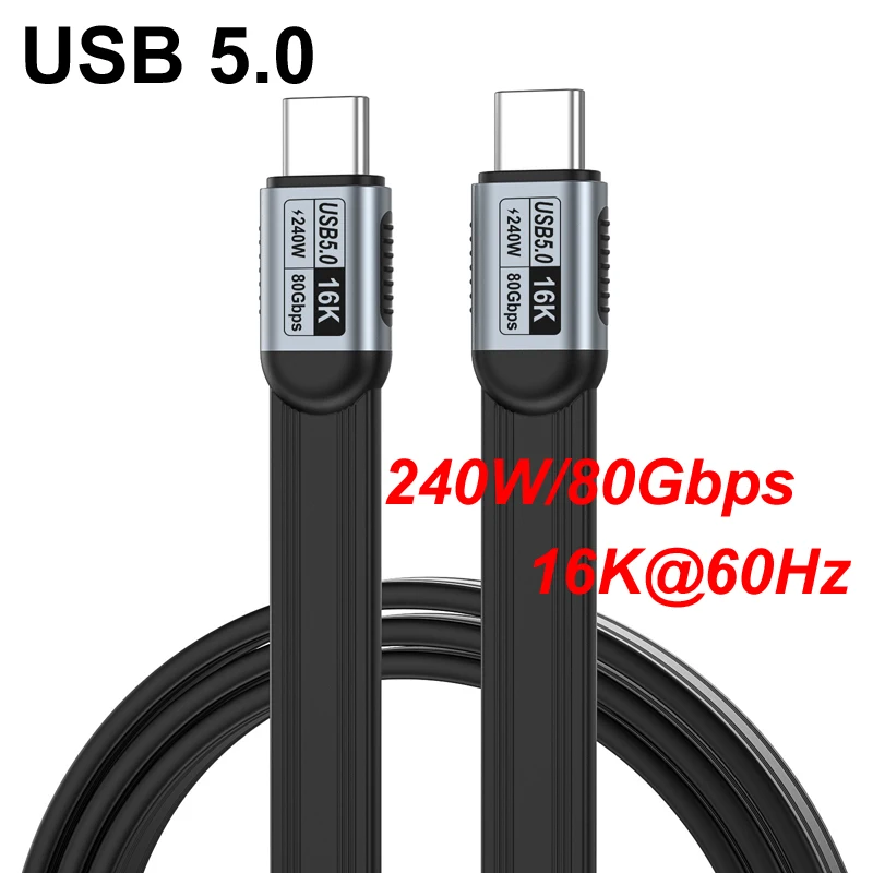 80Gbps Data PD 5A 240W Fast Charger USB 5.0 TYPE-C Audio Video 16K@60Hz Cable For Thunderbolt 5/4/3 SSD MacBook Hard Disk GAME P
80Gbps Data PD 5A 240W Fast Charger USB 5.0 TYPE-C Audio Video 16K@60Hz Cable For Thunderbolt 5/4/3 SSD MacBook Hard Disk GAME P
