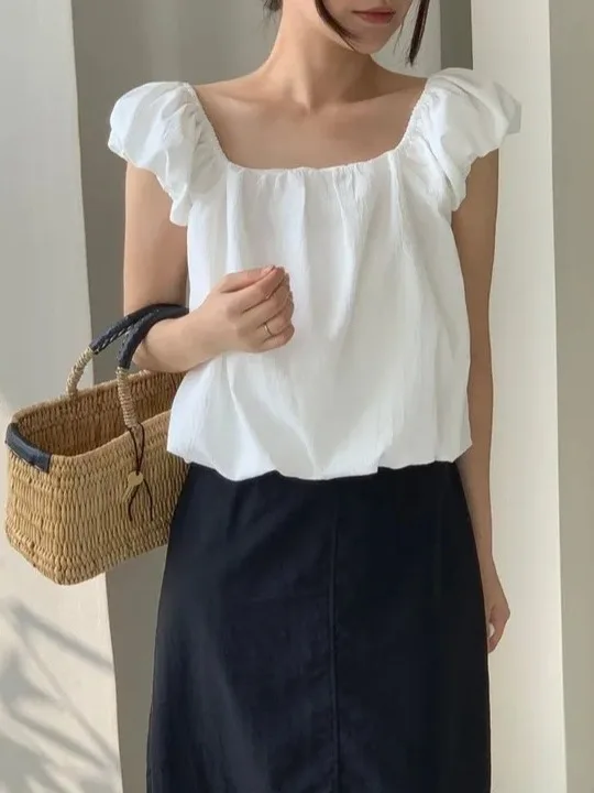 Sweet Summer Fashion Square Collar Bouffant Shirt Women's Korean Style Lace Bubble Sleeve Blouse Polyester Short Sleeve High ...
Sweet Summer Fashion Square Collar Bouffant Shirt Women's Korean Style Lace Bubble Sleeve Blouse Polyester Short Sleeve High ...