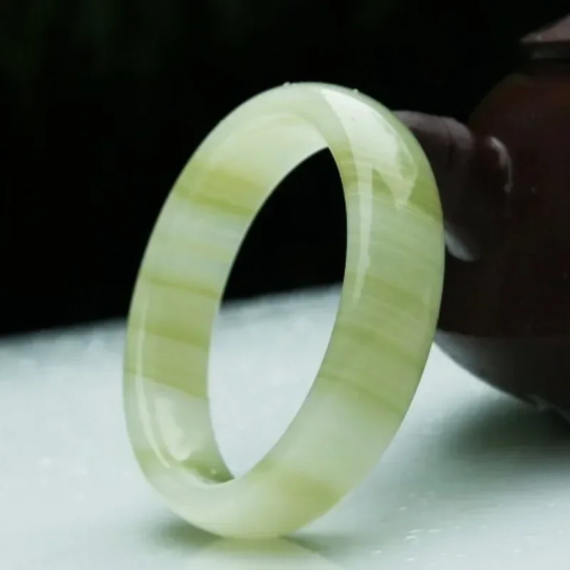 Natural Light Blue White Hand Carved Wide Stripe Jade Bracelet Fashion Boutique Jewelry Men's and Women's Bracelets
Natural Light Blue White Hand Carved Wide Stripe Jade Bracelet Fashion Boutique Jewelry Men's and Women's Bracelets
