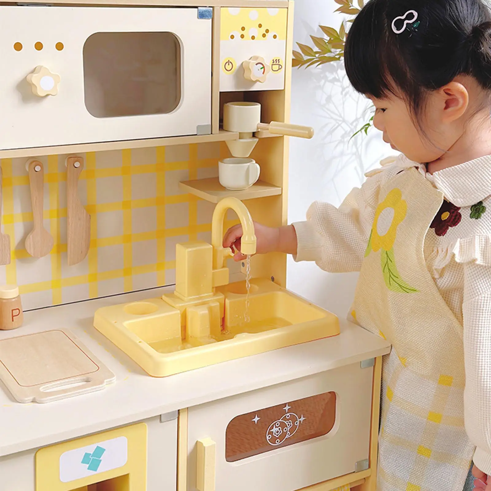 Wooden Play Kitchen Set Pretend Play Set Interactive Play Pretend Kitchen for Ages 3+
Wooden Play Kitchen Set Pretend Play Set Interactive Play Pretend Kitchen for Ages 3+