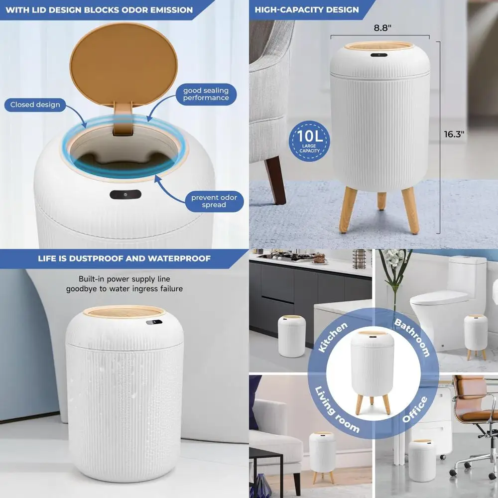 Hygienic Smart Sensor Trash Bin - Waterproof Plastic Wastebasket for Home, Office, and Outdoor Use
Hygienic Smart Sensor Trash Bin - Waterproof Plastic Wastebasket for Home, Office, and Outdoor Use