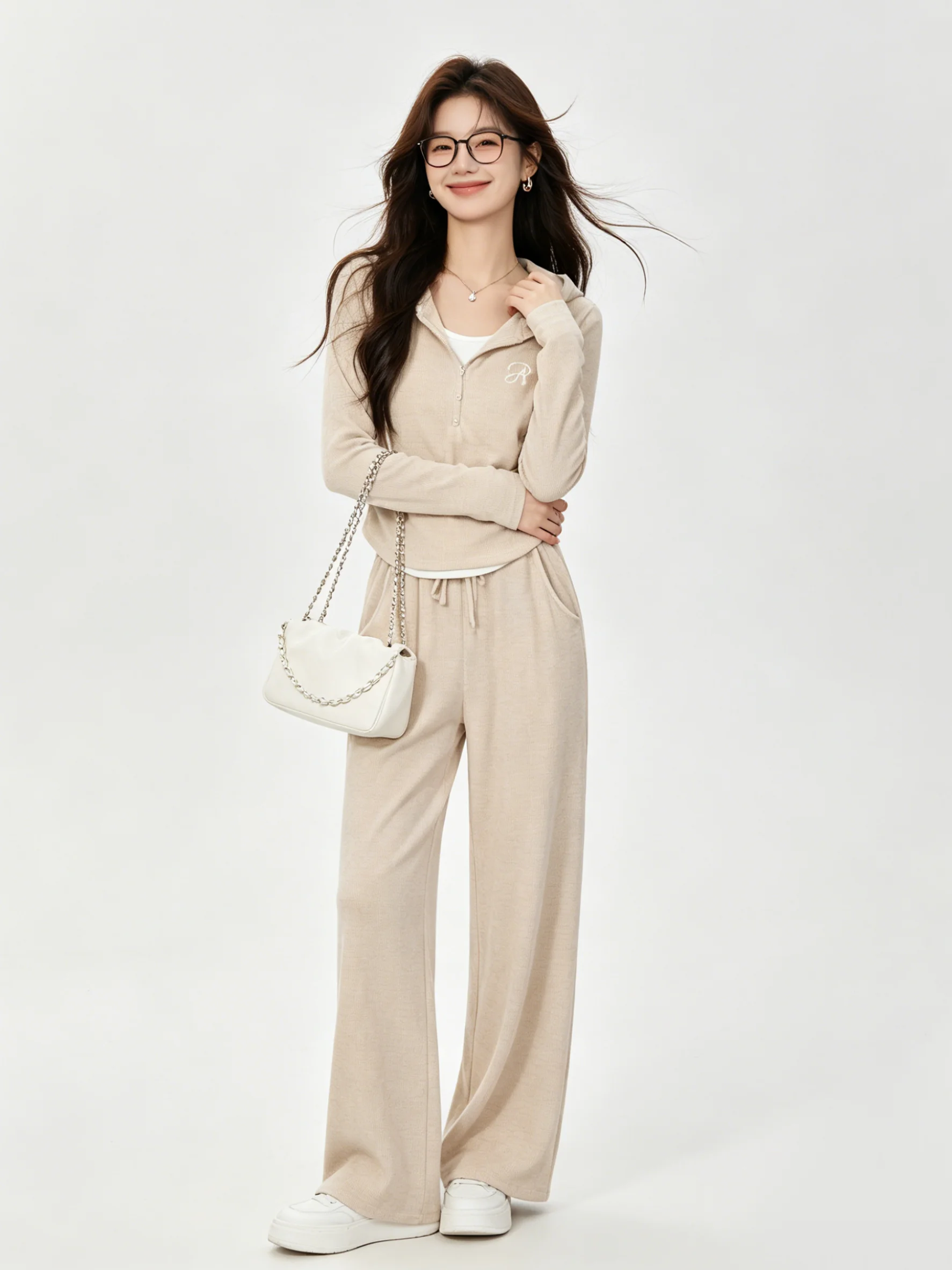 Elegant Two-Piece Set Short Hooded Knitted Top High Waist Casual Pants Skin-friendly Spring Fashion Ensemble for Women
Elegant Two-Piece Set Short Hooded Knitted Top High Waist Casual Pants Skin-friendly Spring Fashion Ensemble for Women