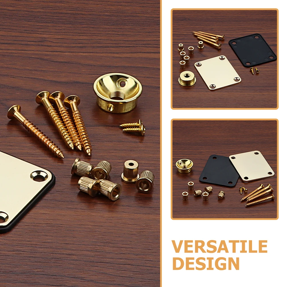 Black Reinforcement Neck Mounting Plate Set String Pegs GV132 Guitar Neck Plate Electric Bass Parts Accessories Replacement
Black Reinforcement Neck Mounting Plate Set String Pegs GV132 Guitar Neck Plate Electric Bass Parts Accessories Replacement
