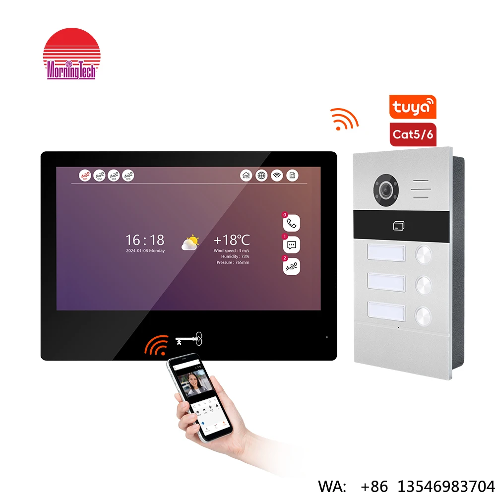 High Quality 10.1 Inch Two Way Video Intercom Doorbell Ring Camera Intercomunicador Electric Video Door Phone System
High Quality 10.1 Inch Two Way Video Intercom Doorbell Ring Camera Intercomunicador Electric Video Door Phone System