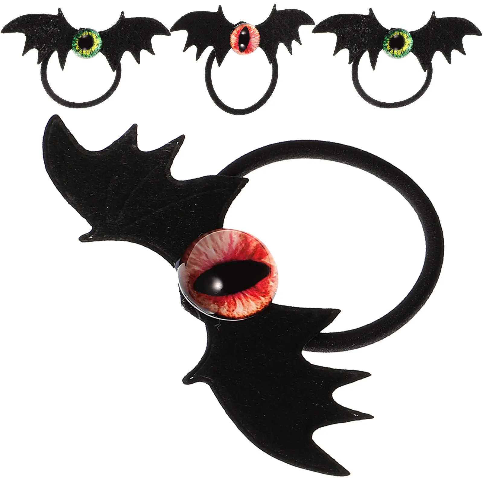 4Pcs Evil Eye Hair Tie Gothic Bat Wing Design Cool Punk Hair Ring for Women Halloween Party Cosplay Festival Stylish Scrunchies
4Pcs Evil Eye Hair Tie Gothic Bat Wing Design Cool Punk Hair Ring for Women Halloween Party Cosplay Festival Stylish Scrunchies