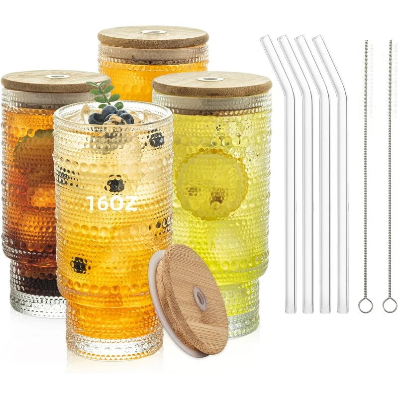 Набор стаканов для питья Romantic Highball из 4 шт., стеклянная посуда из бисера, стеклянная посуда для хобэли на 16 унций XL, набор винтажных стеклянных посуды
Набор стаканов для питья Romantic Highball из 4 шт., стеклянная посуда из бисера, стеклянная посуда для хобэли на 16 унций XL, набор винтажных стеклянных посуды