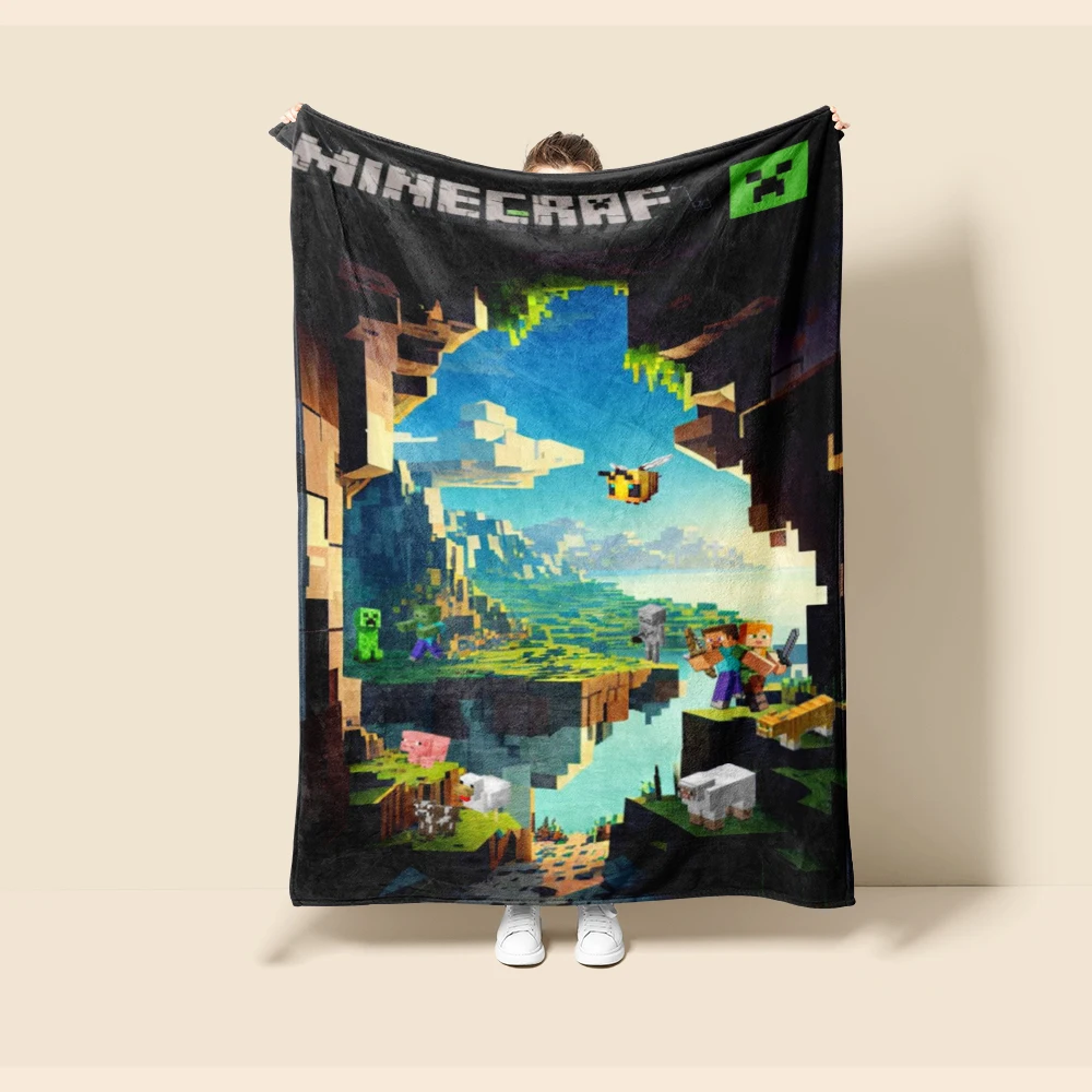 Teens Throw Blanket Cartoon Minecraft Flannel Blanket Soft Warm Comfortable for Living Room Camping Children Gifts Full Size
Teens Throw Blanket Cartoon Minecraft Flannel Blanket Soft Warm Comfortable for Living Room Camping Children Gifts Full Size