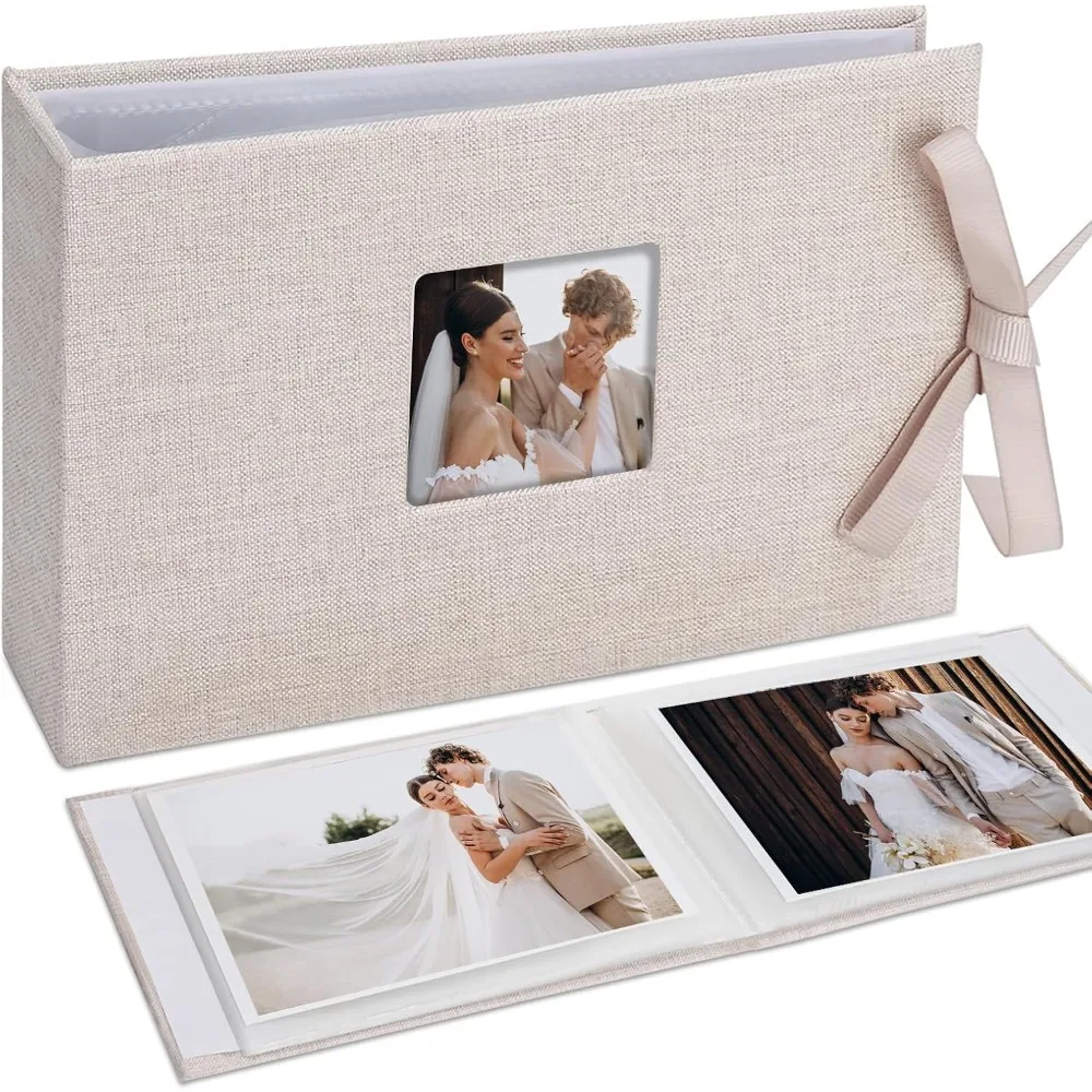 Small Photo Album 4x6, Mini Picture Book with Pockets, Clear Pages Holds 52 Photos, Linen Fabric Cover Postcards Photo
Small Photo Album 4x6, Mini Picture Book with Pockets, Clear Pages Holds 52 Photos, Linen Fabric Cover Postcards Photo