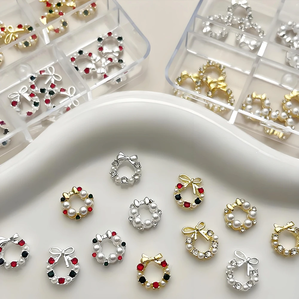 18PCS Mixed Design 3D Luxury Alloy Christmas Wreath Nail Art Charms Garland Accessories For Nails Decoration Manicure Supplies
18PCS Mixed Design 3D Luxury Alloy Christmas Wreath Nail Art Charms Garland Accessories For Nails Decoration Manicure Supplies