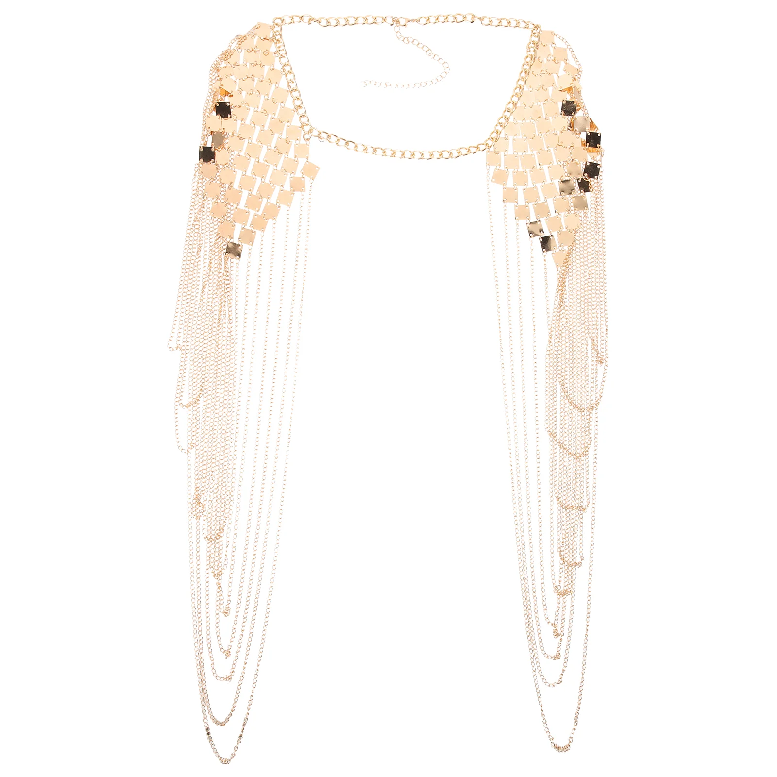 Tassel Shoulder Chain Link Necklace Dangling Body Chain Jewelry Party Outfit Accessory Unique Design Easy
Tassel Shoulder Chain Link Necklace Dangling Body Chain Jewelry Party Outfit Accessory Unique Design Easy
