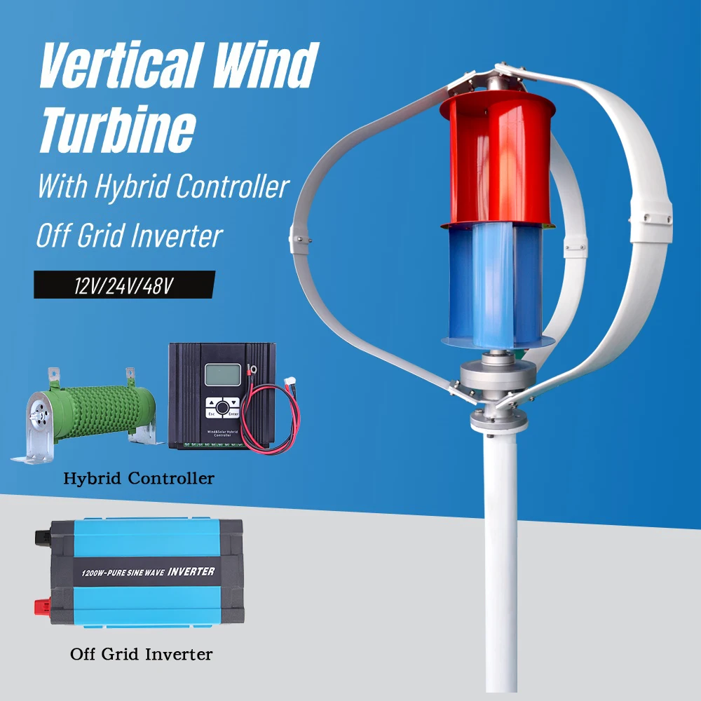 Wind Turbine Generator 12V 24V 48V 10KW Windmill With MPPT Hybrid Controller Power Magnetic Dynamo Free Energy For Home Use
Wind Turbine Generator 12V 24V 48V 10KW Windmill With MPPT Hybrid Controller Power Magnetic Dynamo Free Energy For Home Use