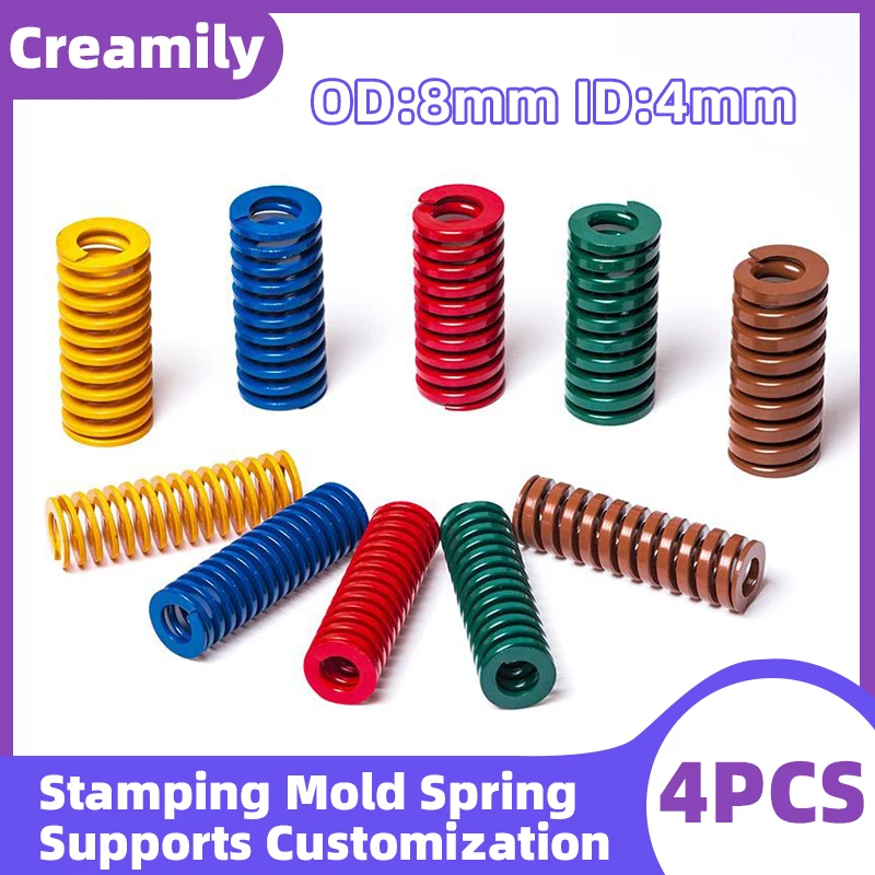 Creamily 4PCS Die Spring Compression Mold Springs Alloy Steel Spiral Stamping Spring OD8mm ID4mm L20-200mm
Creamily 4PCS Die Spring Compression Mold Springs Alloy Steel Spiral Stamping Spring OD8mm ID4mm L20-200mm