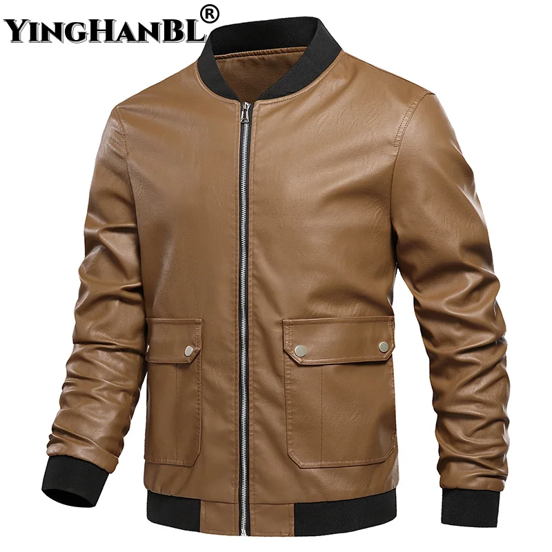 Autumn Winter Fashion Men's Solid Color Casual Motorcycle Leather Jacket Coats Windbreaker Outwear Male Faux PU Zipper
Autumn Winter Fashion Men's Solid Color Casual Motorcycle Leather Jacket Coats Windbreaker Outwear Male Faux PU Zipper