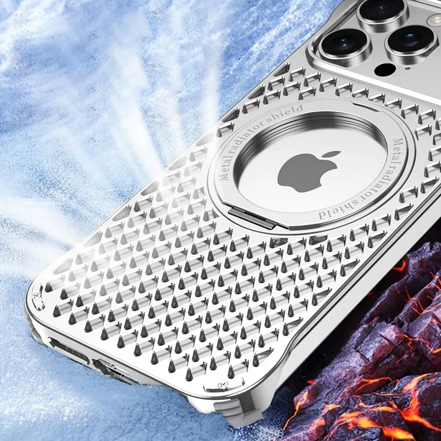 Magnetic Bracket Aluminum Aromatherapy Rimless Metal Case For iPhone 17 16 15 14 16 Pro Max Cooling Hole Protective Phone Cover
Magnetic Bracket Aluminum Aromatherapy Rimless Metal Case For iPhone 17 16 15 14 16 Pro Max Cooling Hole Protective Phone Cover